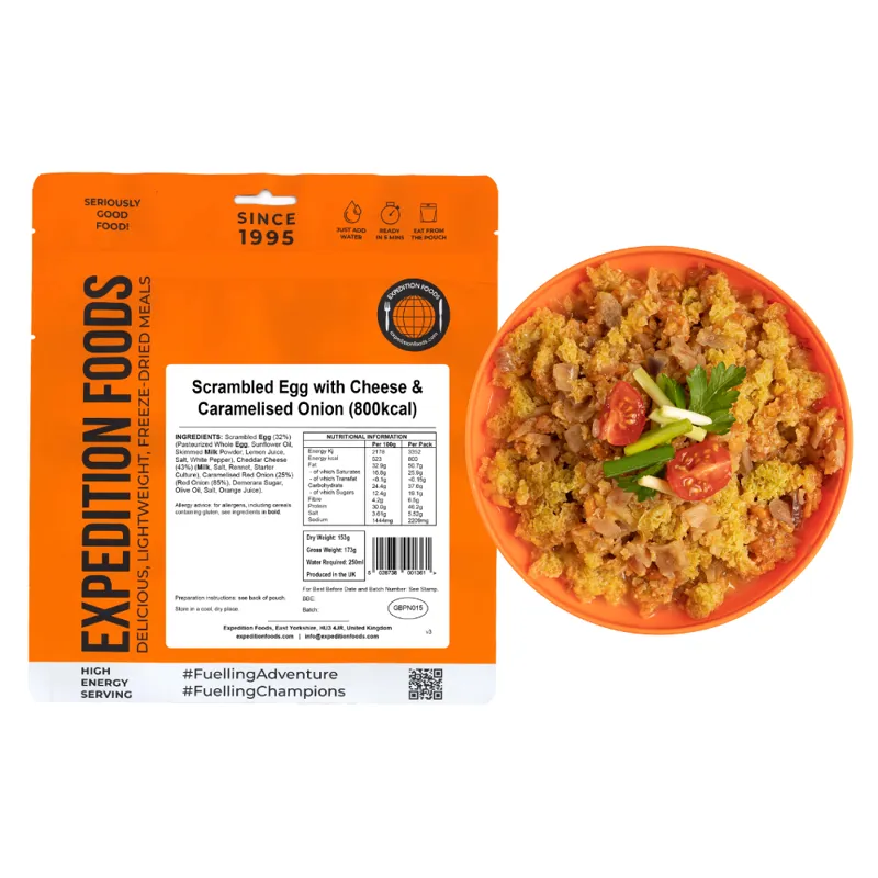 Expedition Foods Scrambled Egg with Cheese and Caramelised Onion - 800kcal-2